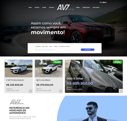Site da AV7 Cars